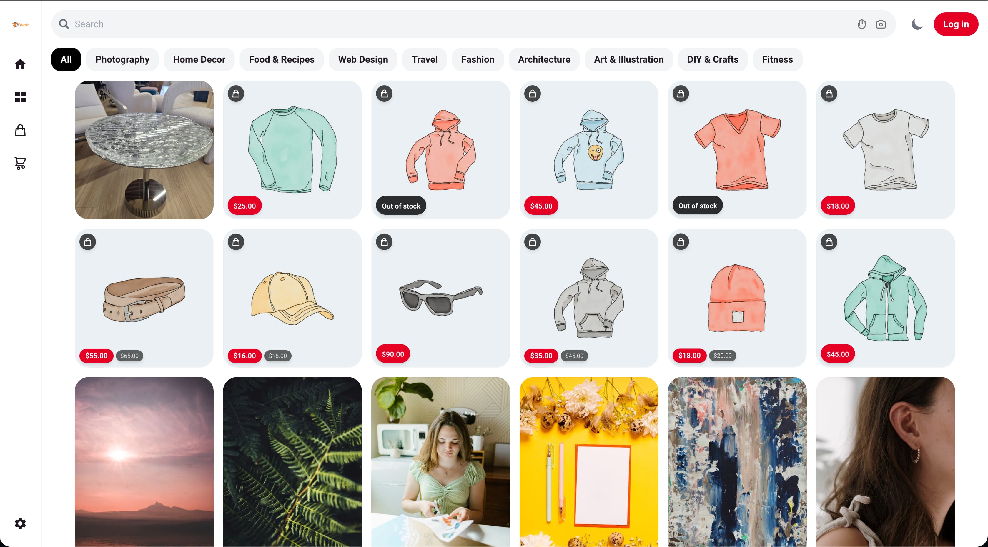 PinPress Homepage — Masonry Feed