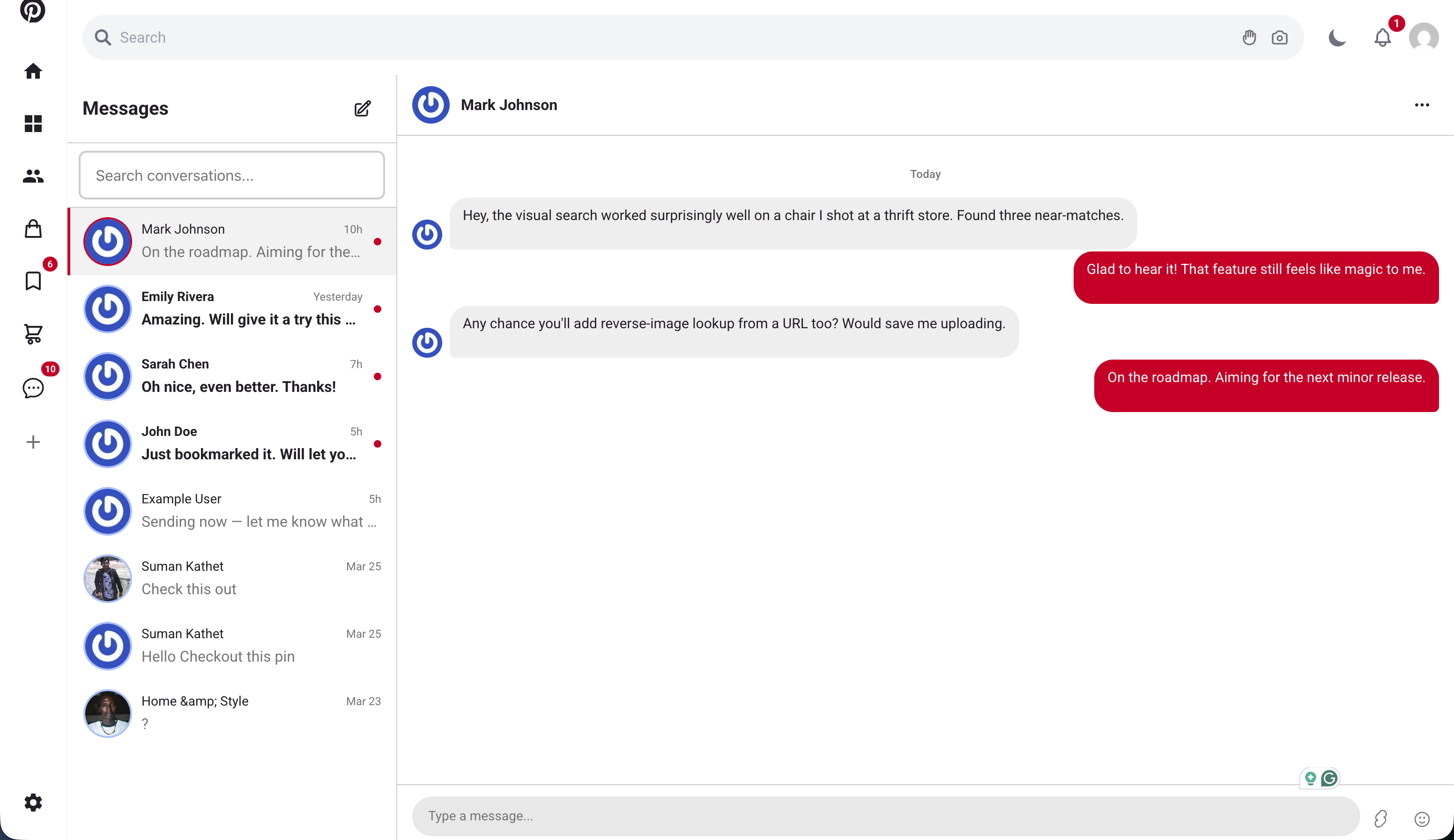 Real-Time Messaging Interface