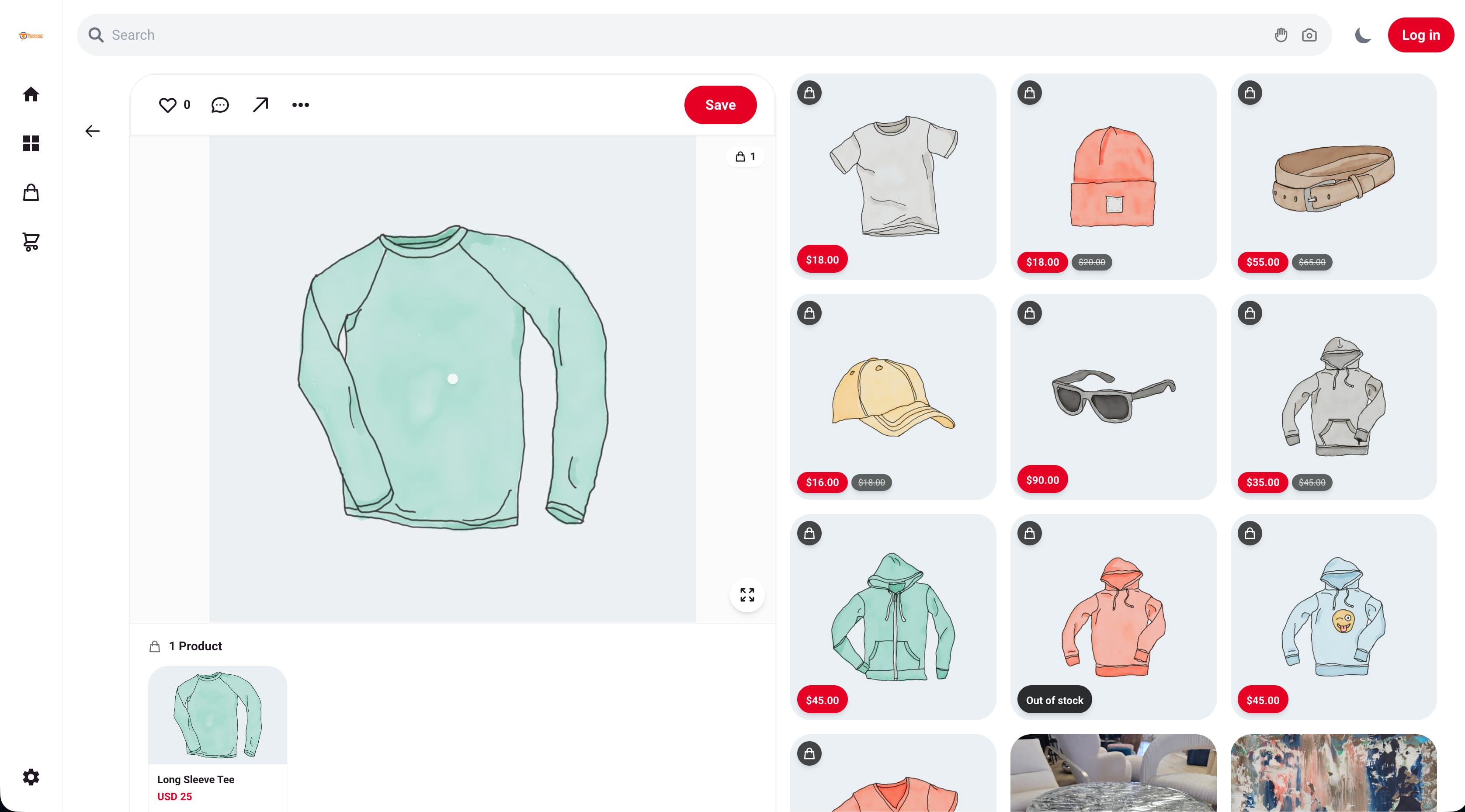 Product Hotspots on Pin